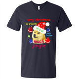 Christmas Doge Meme Shirts Funny Santa Shiba Inu Dog - Men's V-Neck