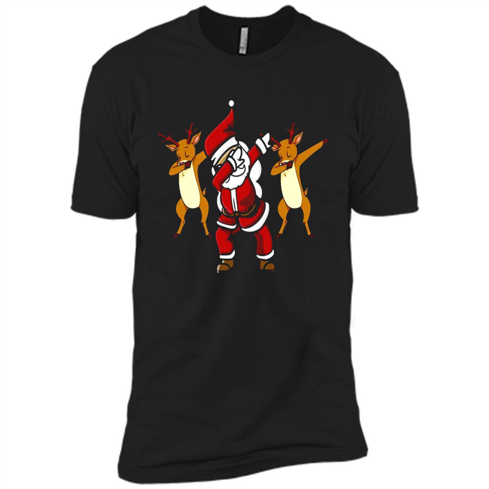 Dabbing Santa - Funny Santa Claus Christmas Dab - Premium Short Sleeve T-Shirt