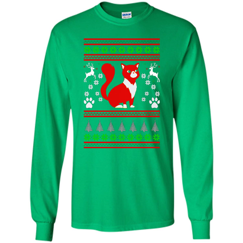 Christmas Ugly Sweater CUTE CATS UGLY CHRISTMAS SWEATERS - Long Sleeve T-Shirt