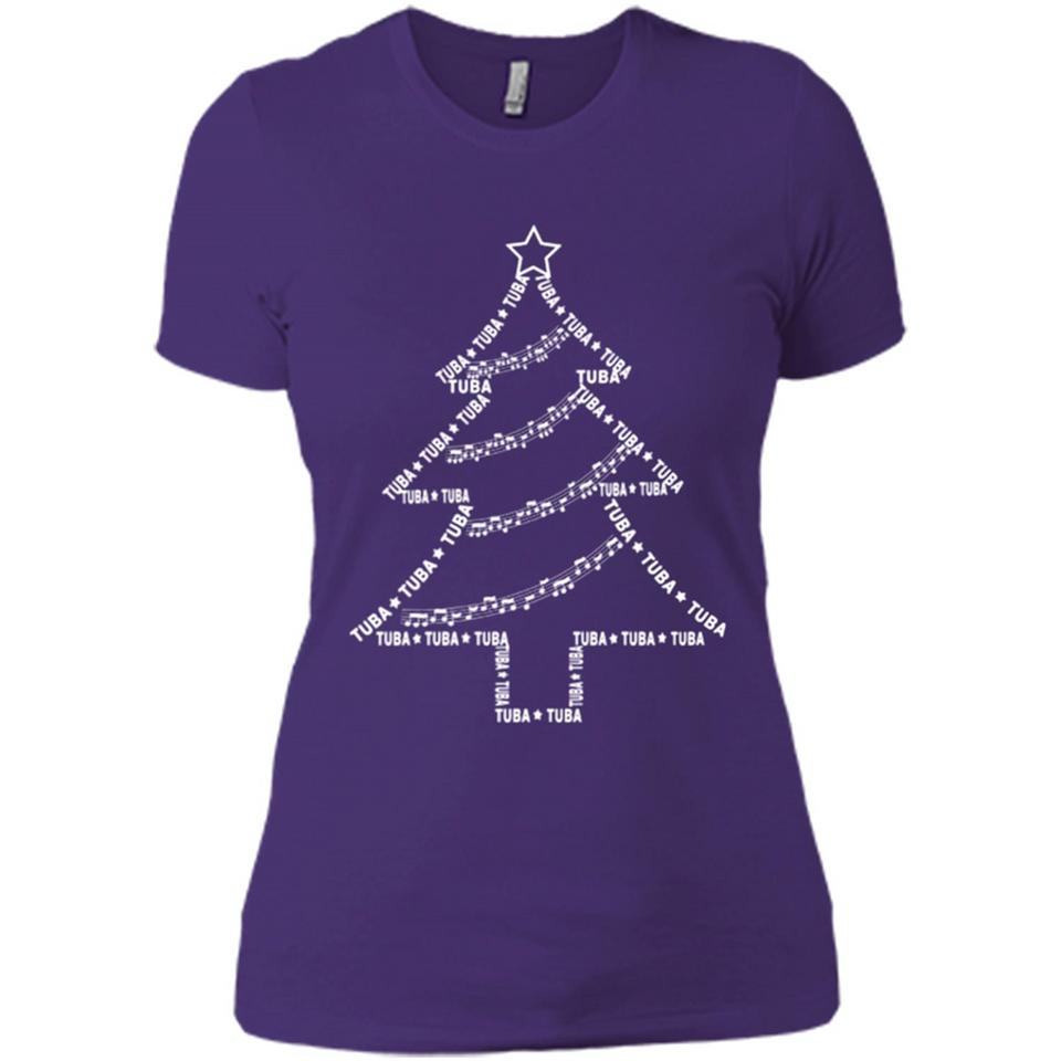 Tuba Text Christmas Tree Musical Instrument Holiday 1