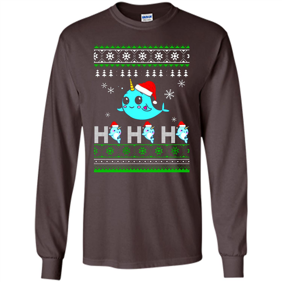 Narwhal christmas sweatshirt hoodie long PINGPONG - Long Sleeve T-Shirt