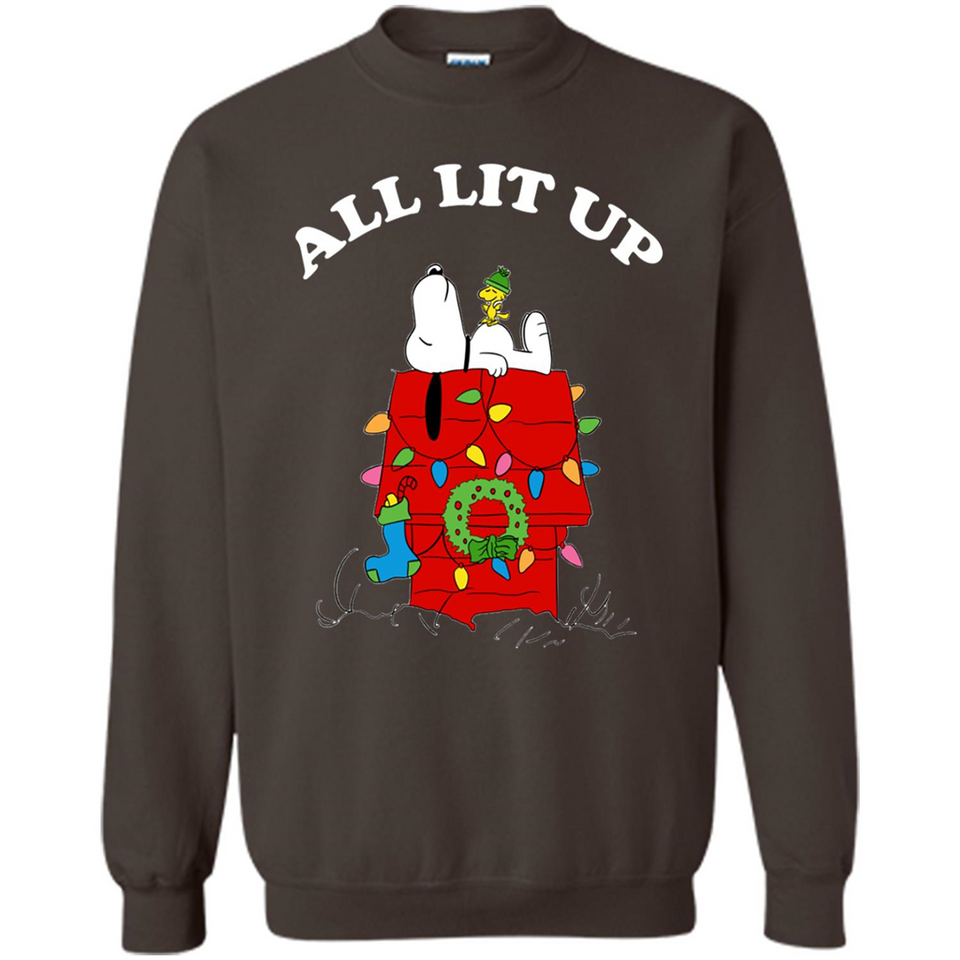 Peanuts By Schulz Snoopy Young Men_s Christmas SweatShirt - Sweatshirt