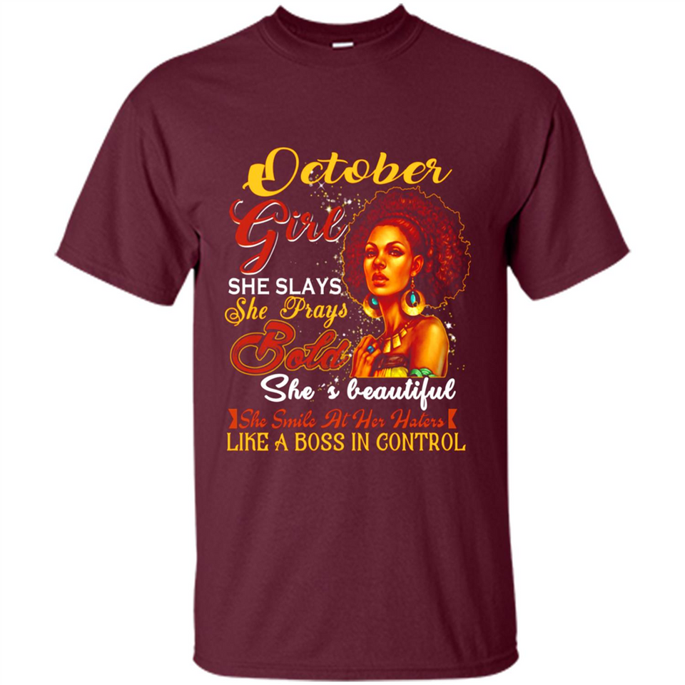 October Girl She Slays She Prays Beautiful Birthday PINGPONG