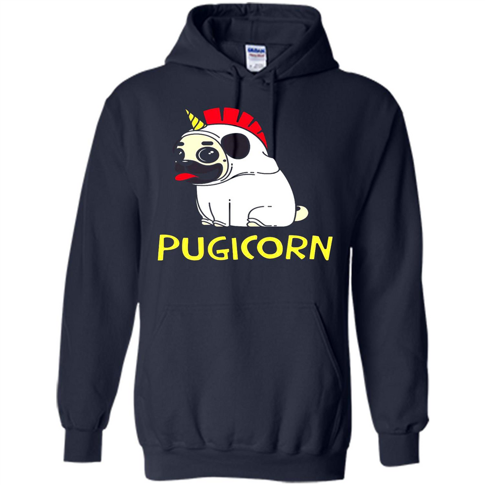 Pugicorn Pug Unicorn Funny Shirt PINGPONG - Hoodie