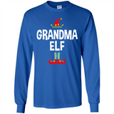 Grandma Elf Shirt -Family Matching Christmas Pajamas - Long Sleeve T-Shirt