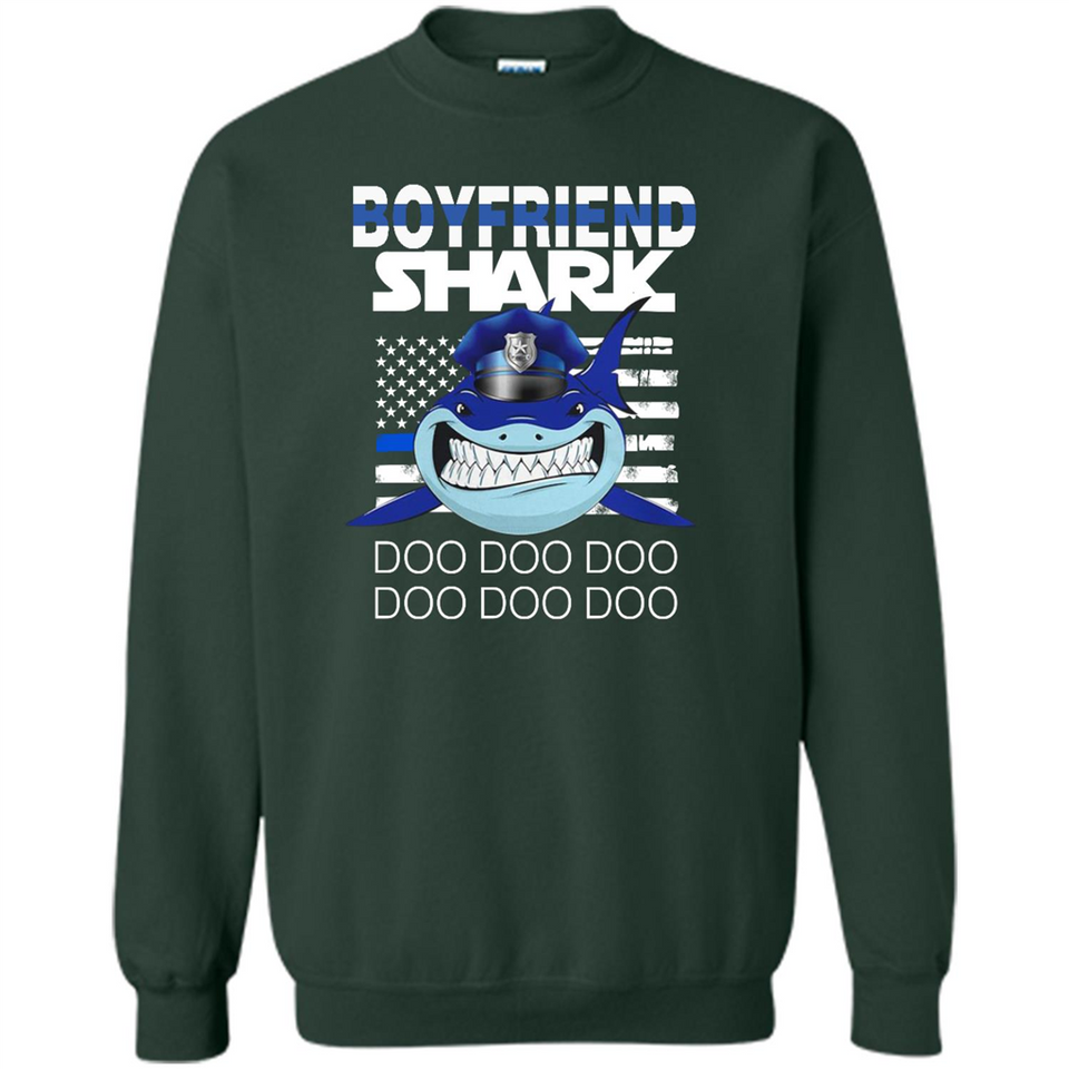 Police boyfriend Shark Blue Line Tee