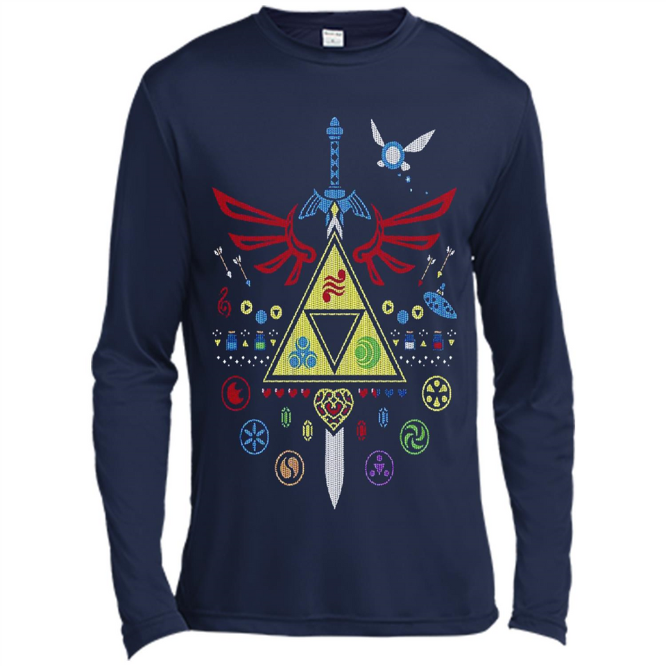 Song of Christmas Time the Legend of Zelda Ugly Sweater Perfect Christmas - Canvas Long Sleeve T-Shirt