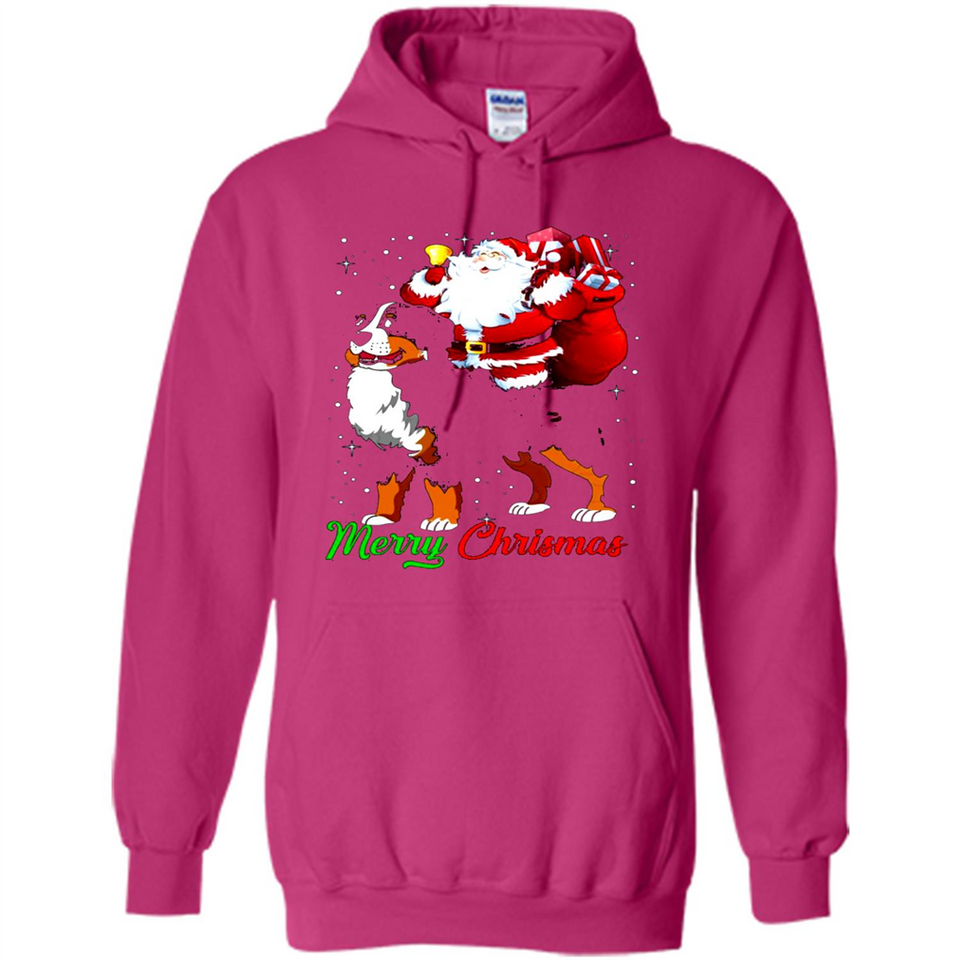 Merry Christmas Santa Claus With Big Dog sweater PINGPONG