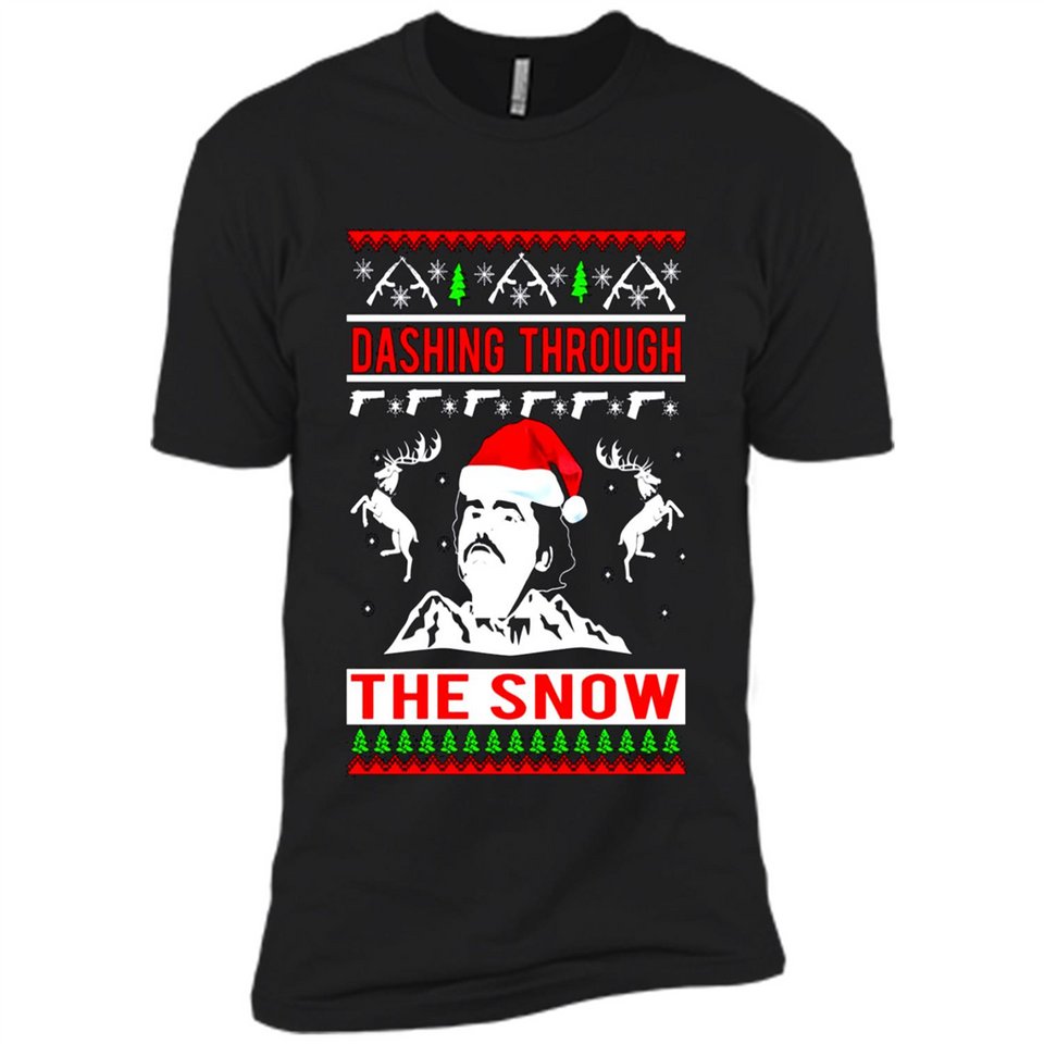 Narcos dashing through the snow Christmas sweatshirt PINGPONG