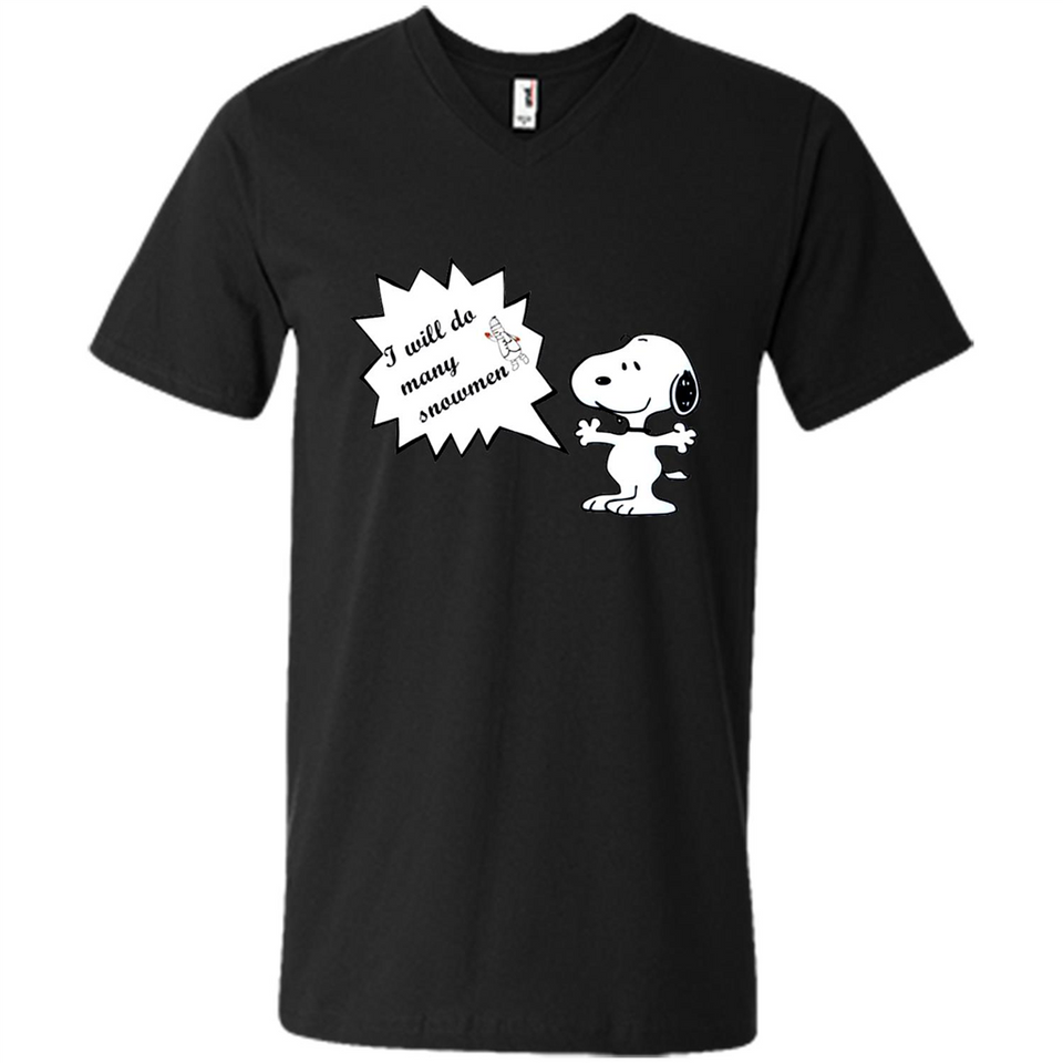 Snoopy I Will Do Many Snowman Christmas