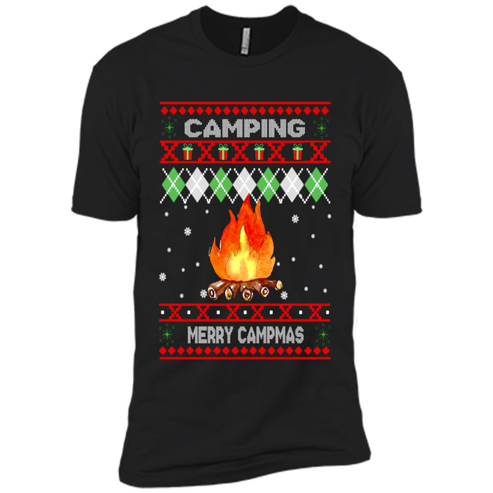 Merry Campmas Ugly Christmas - Premium Short Sleeve T-Shirt