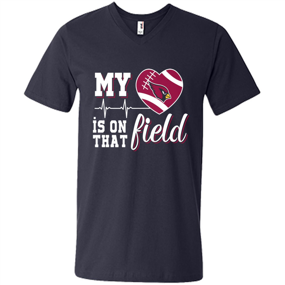 Arizona Cardinals Football My Heart is on that Field - Men's V-Neck