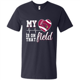 Arizona Cardinals Football My Heart is on that Field - Men's V-Neck
