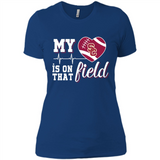 USC Trojans Football My Heart is on that Field - Ladies' Boyfriend T-Shirt