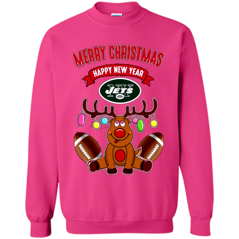 New York Jets NFL Reindeer Funny Merry Christmas And Happy New Year