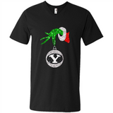 Fantastic Byu Cougars Glitter Grinch Monogram Ornament Christmas Gift - Men's V-Neck