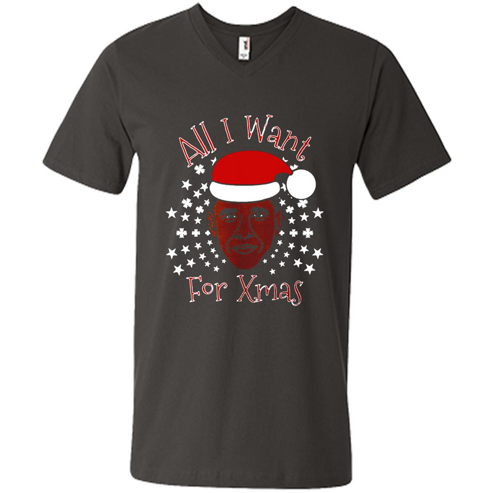 Obama All I Want For Xmas T Shirt PINGPONG - Men's V-Neck