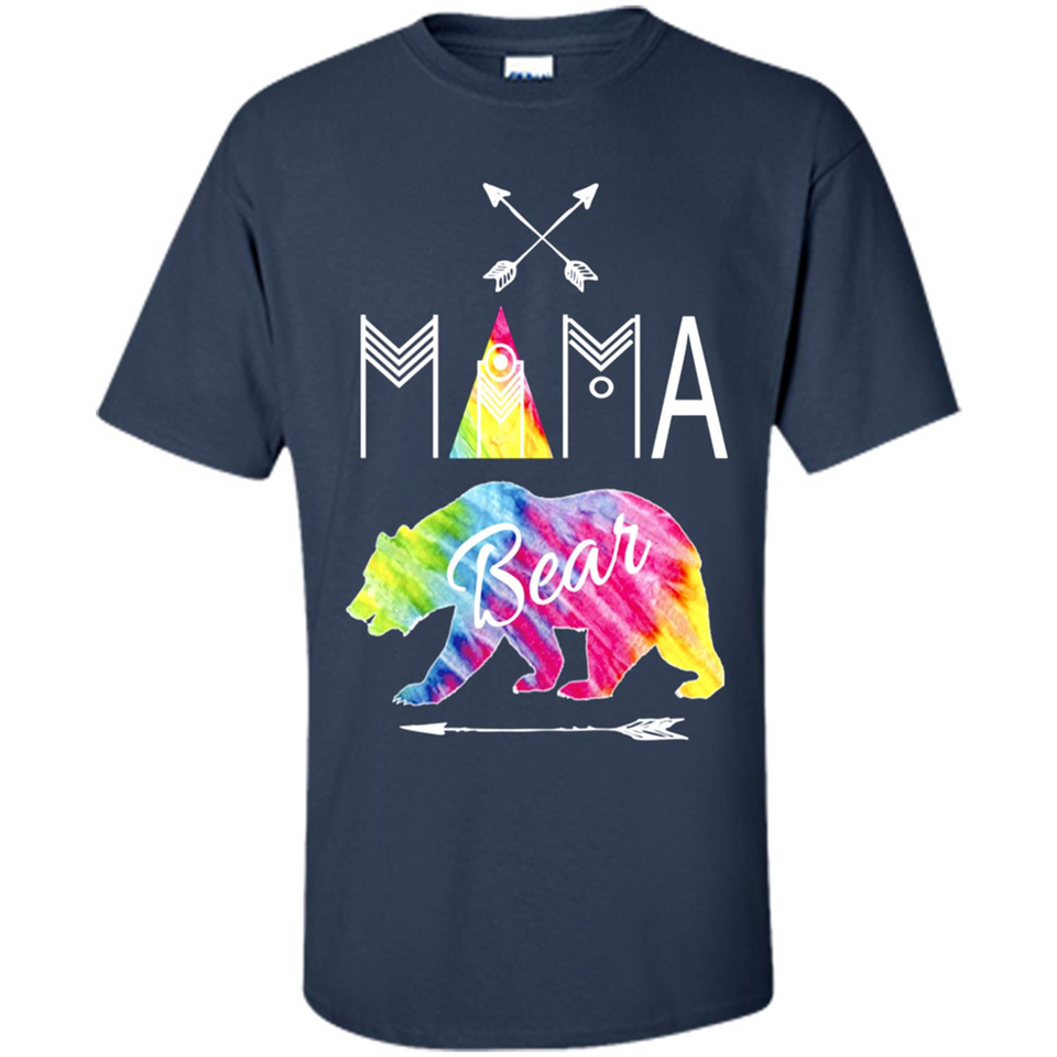 Mama Bear Shirt Tie Dye Family Vacation & Camping Tee - Shirt