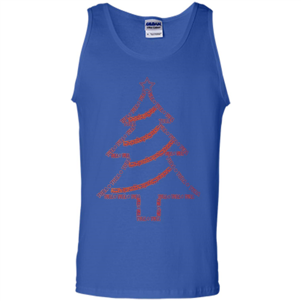 Tuba Text Christmas Tree Musical Instrument Holiday Shirt