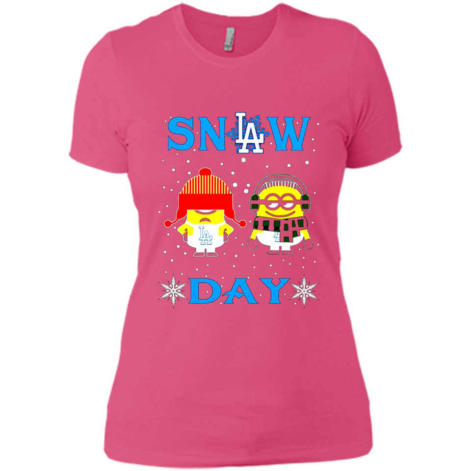 Snow Day Shirt For Los Angeles Dodgers Vs Minion Fans pingpong