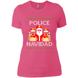 FUNNY POLICE NAVIDAD T-SHIRT Santa Christmas Party - Ladies' Boyfriend T-Shirt