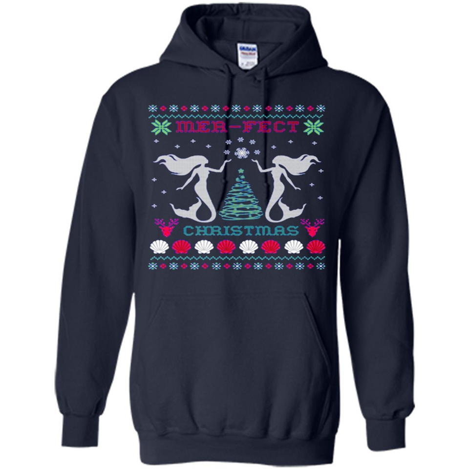 Mermaid Mer-Fect Ugly Christmas Sweater - Hoodie