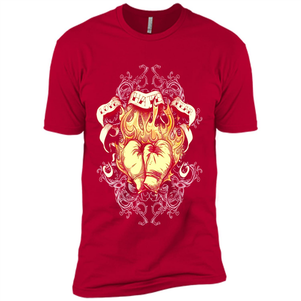 Love Hate Fear Boxing - Martial Art Fighting - Premium Short Sleeve T-Shirt