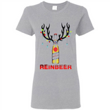 Miller High Life beer reinbeer Christmas - Ladies Short-Sleeve