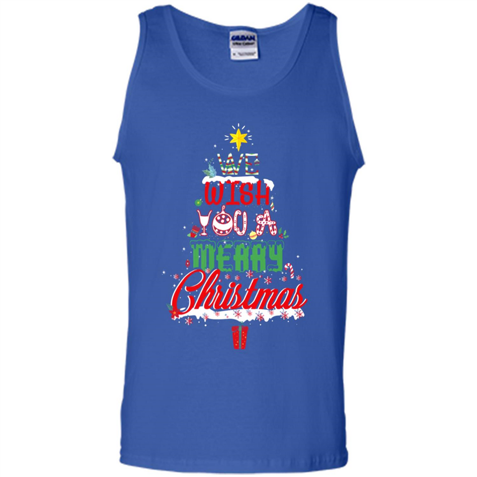 We Wish You A Merry Christmas Funny Pine Gift Sleeve - Tank Top