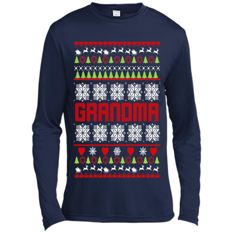 Grandma Ugly Christmas - Canvas Long Sleeve T-Shirt