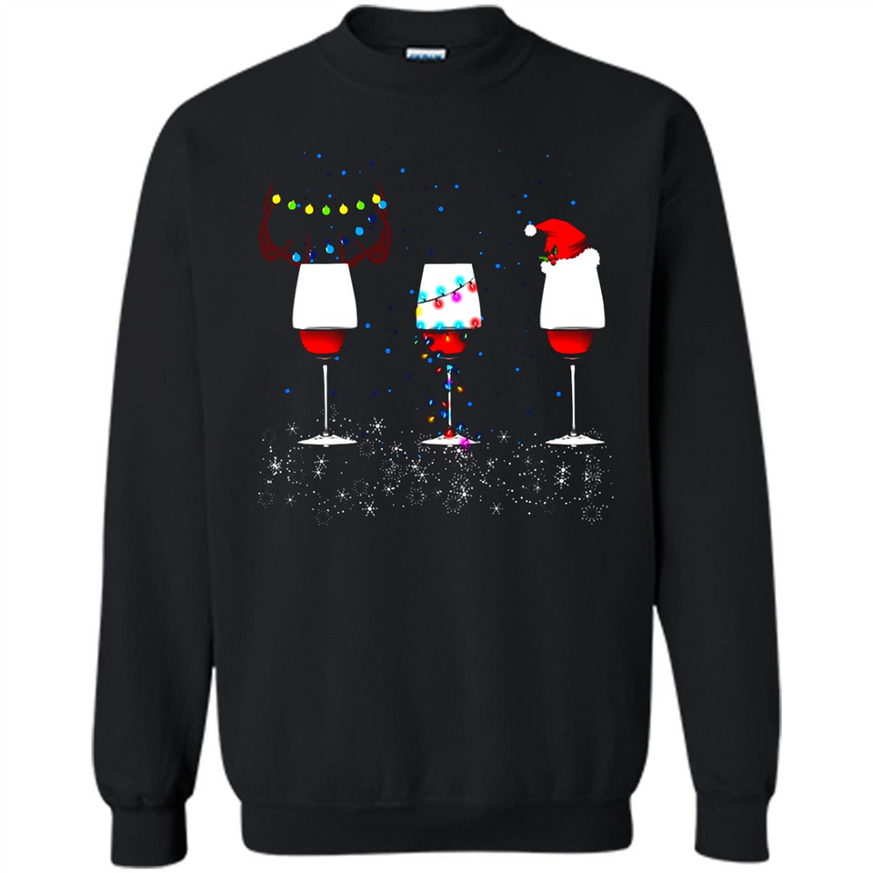 Christmas Red Wine Funny Merry Xmas Sweatshirt - Sweatshirt
