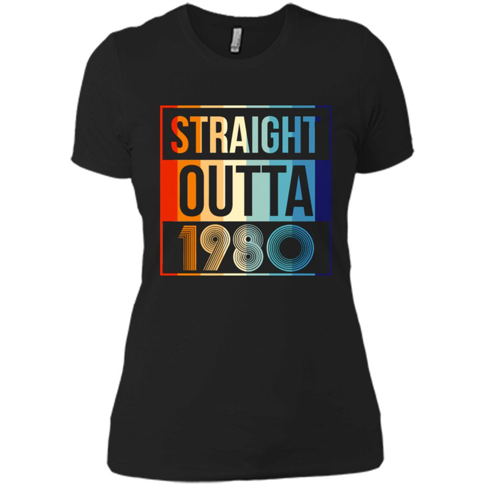 Retro Straight Outta 1980 38 Years Old - Ladies' Boyfriend T-Shirt
