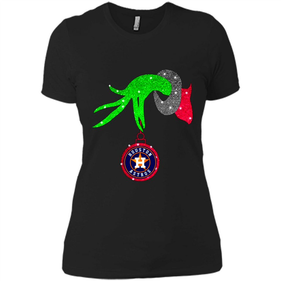 GRINCH HAND HOLDING HOUSTON ASTROS GLITTER CHRISTMAS PINGPONG