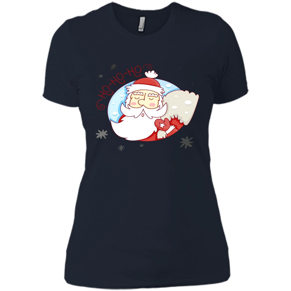 Cute Santa Claus Ho Ho Ho - Ladies' Boyfriend T-Shirt
