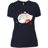 Cute Santa Claus Ho Ho Ho - Ladies' Boyfriend T-Shirt