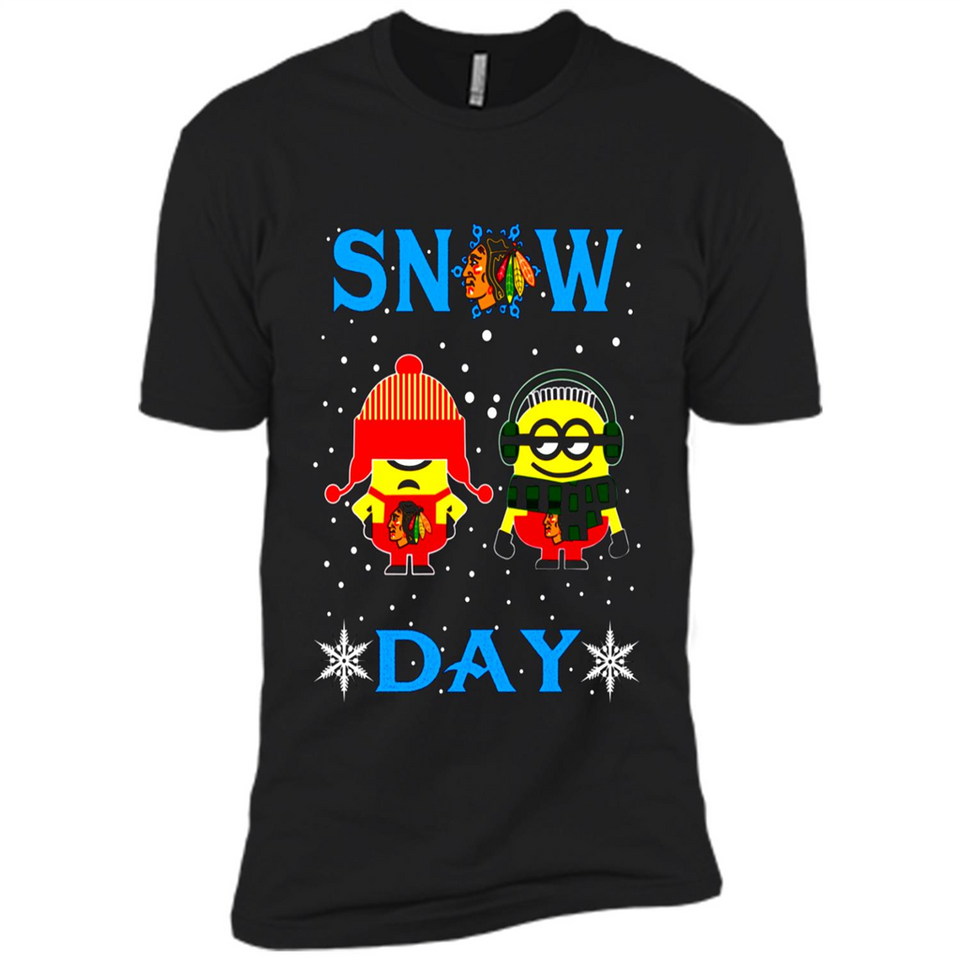 Snow Day Shirt For Chicago Blackhawks Vs Minion Fans pingpong