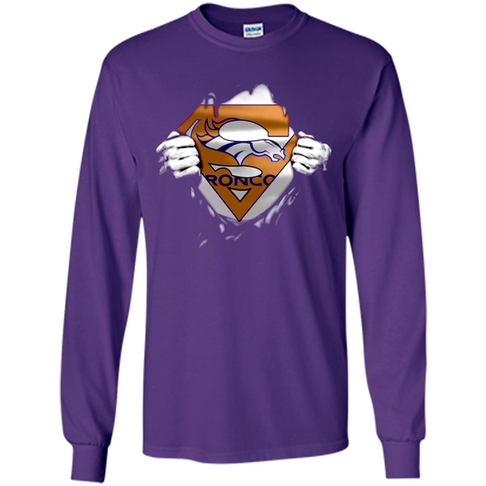 Denver Broncos And Superman Fans - Long Sleeve T-Shirt
