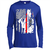 Paradise California Firefighter Thin Red Line Funds Youth T-Shirt PINGPONG - Canvas Long Sleeve T-Shirt