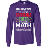 Math Teacher Christmas Shirt Christmas Cheer - Long Sleeve T-Shirt