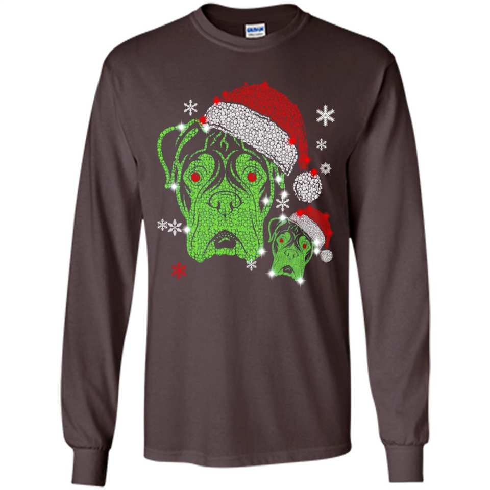 Boxer Dog diamond Christmas - Long Sleeve T-Shirt