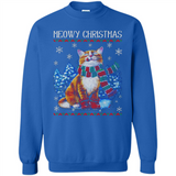 Christmas Ugly Sweater Cat With Christmas Meowy Chritstmas - Sweatshirt