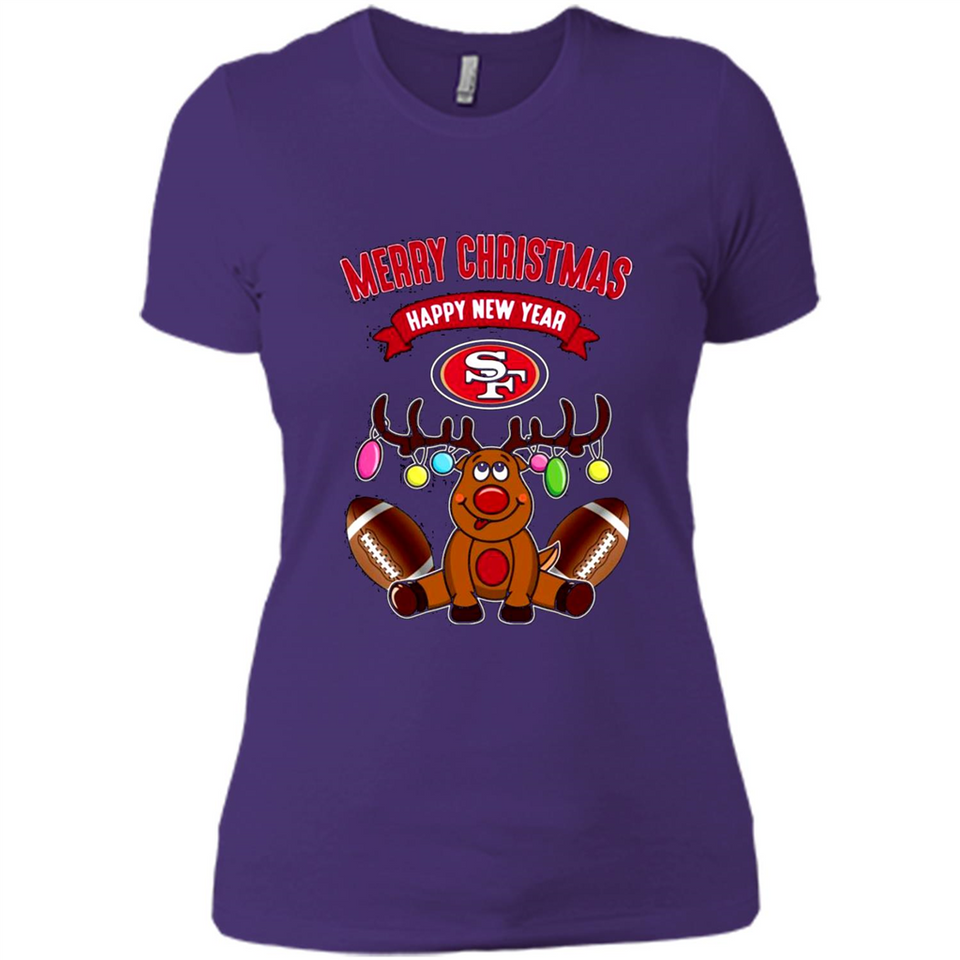 San Francisco 49ers NFL Reindeer Funny Merry Christmas And Happy New Year