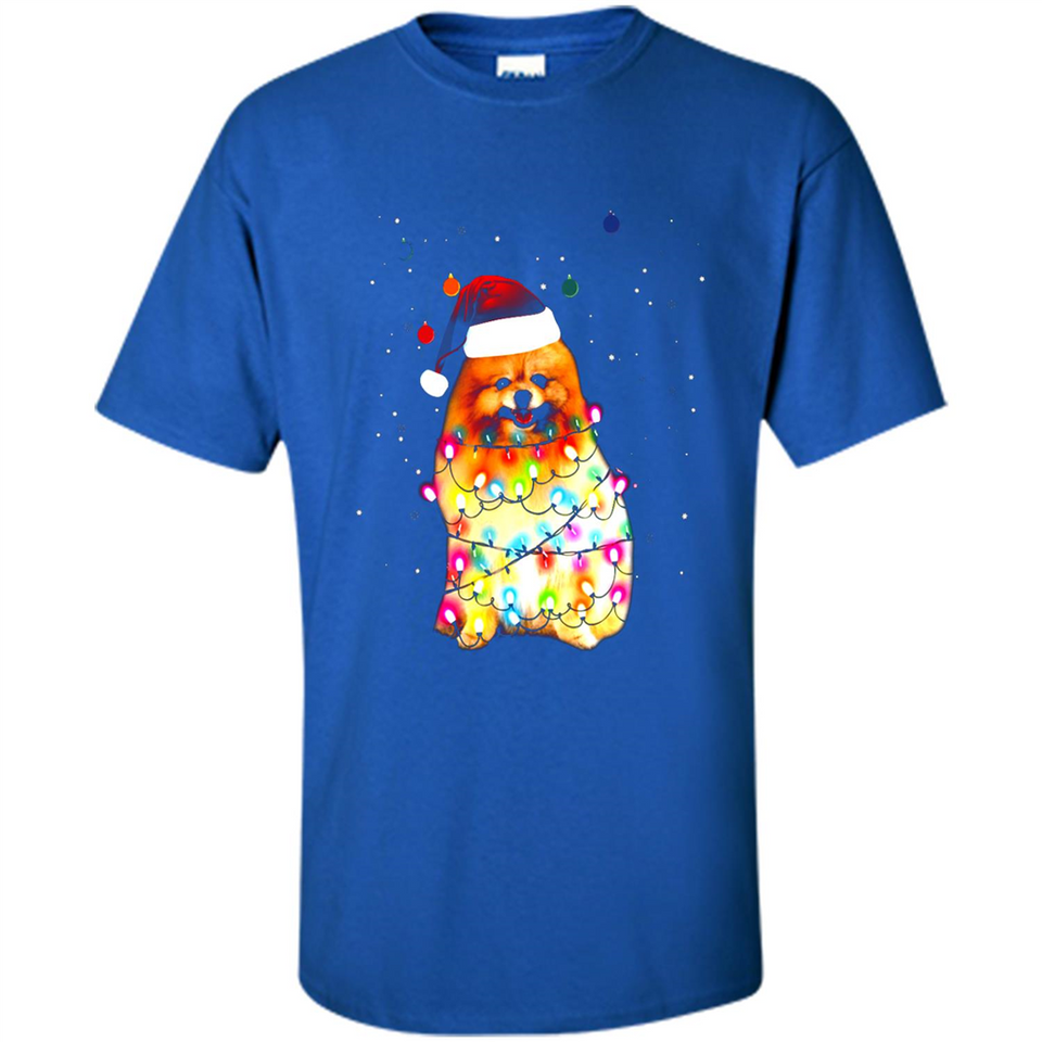 Pomeranian Santa Lights Christmas Dog Xmas Sweatshirt - Shirt