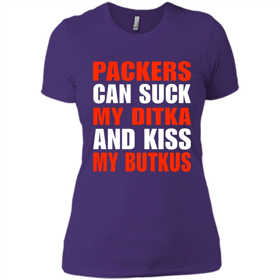Packers can suck my Ditka and kiss my Butkus PINGPONG - Ladies' Boyfriend T-Shirt
