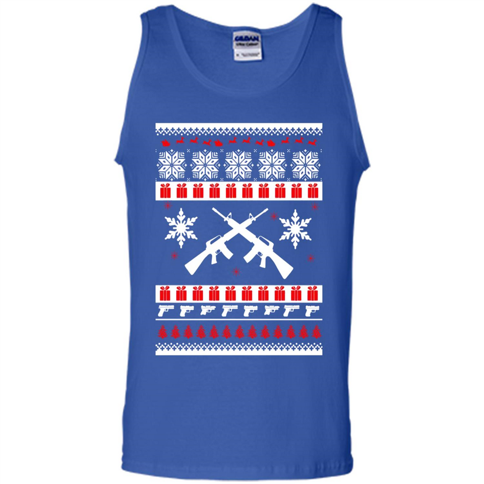 Rifle I Want Rifle Guns For Christmas ugly - Tank Top