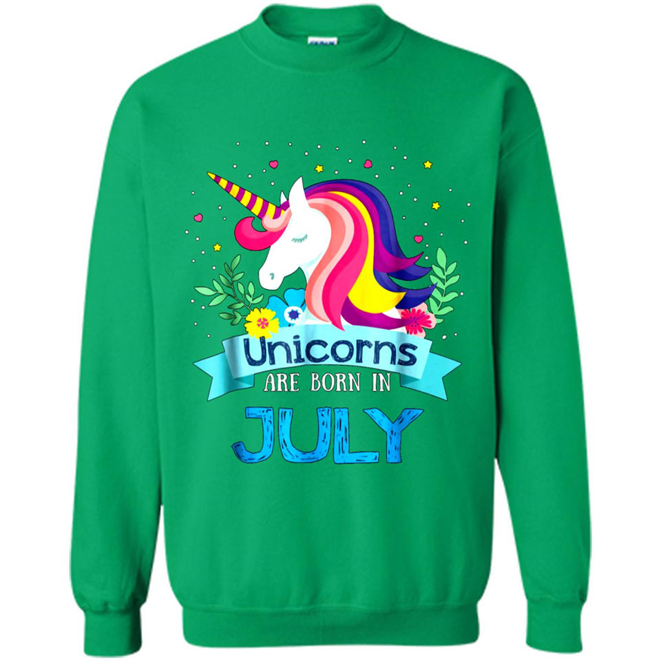 Unicorns are born in July Birthday Rainbow Gift Ladies Custom