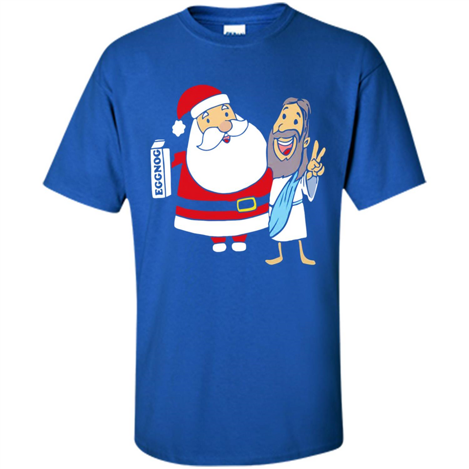 Eggnog Santa And Jesus Christmas
