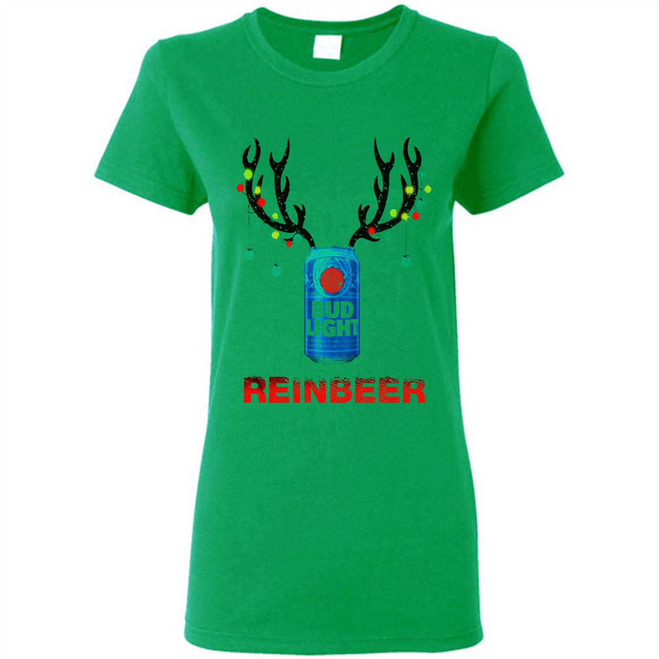 Bud light reinbeer Christmas - Ladies Short-Sleeve