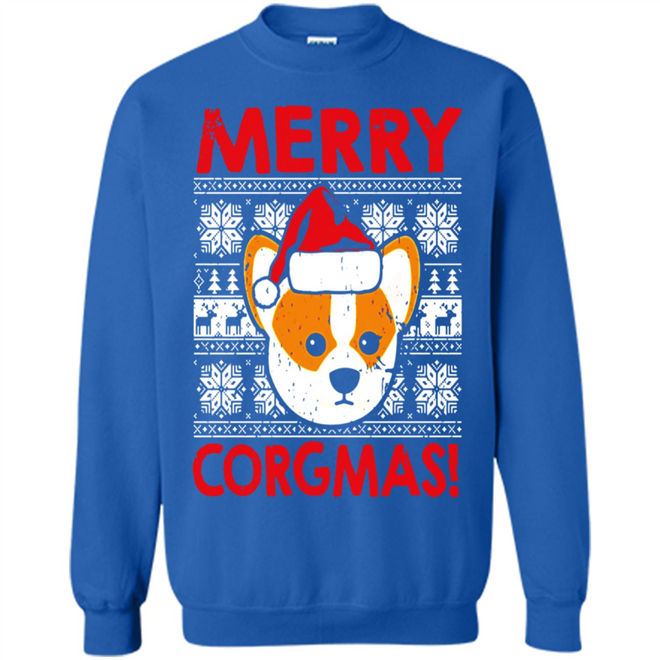 Funny Christmas Santa Corgi Dog Merry Corgmas - Sweatshirt
