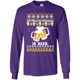 All I want for Christmas is Beer Sweater PINGPONG